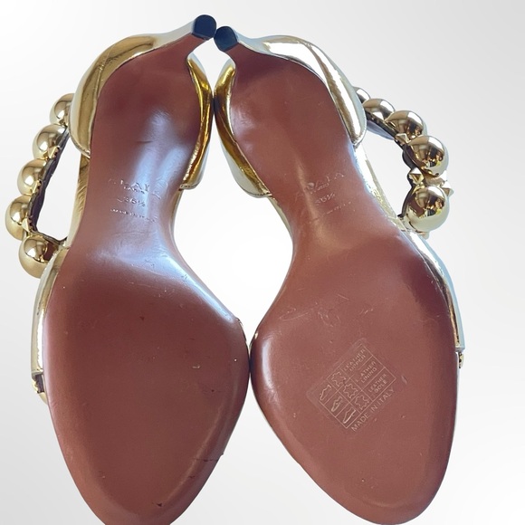 ALAIA La Bombe Elegant Gold Women's Heels NWOT size 36 1/2 - 6.5 - Picture 8 of 10